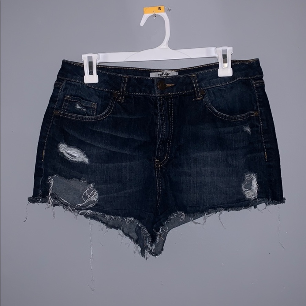 Refuge distressed jean shorts